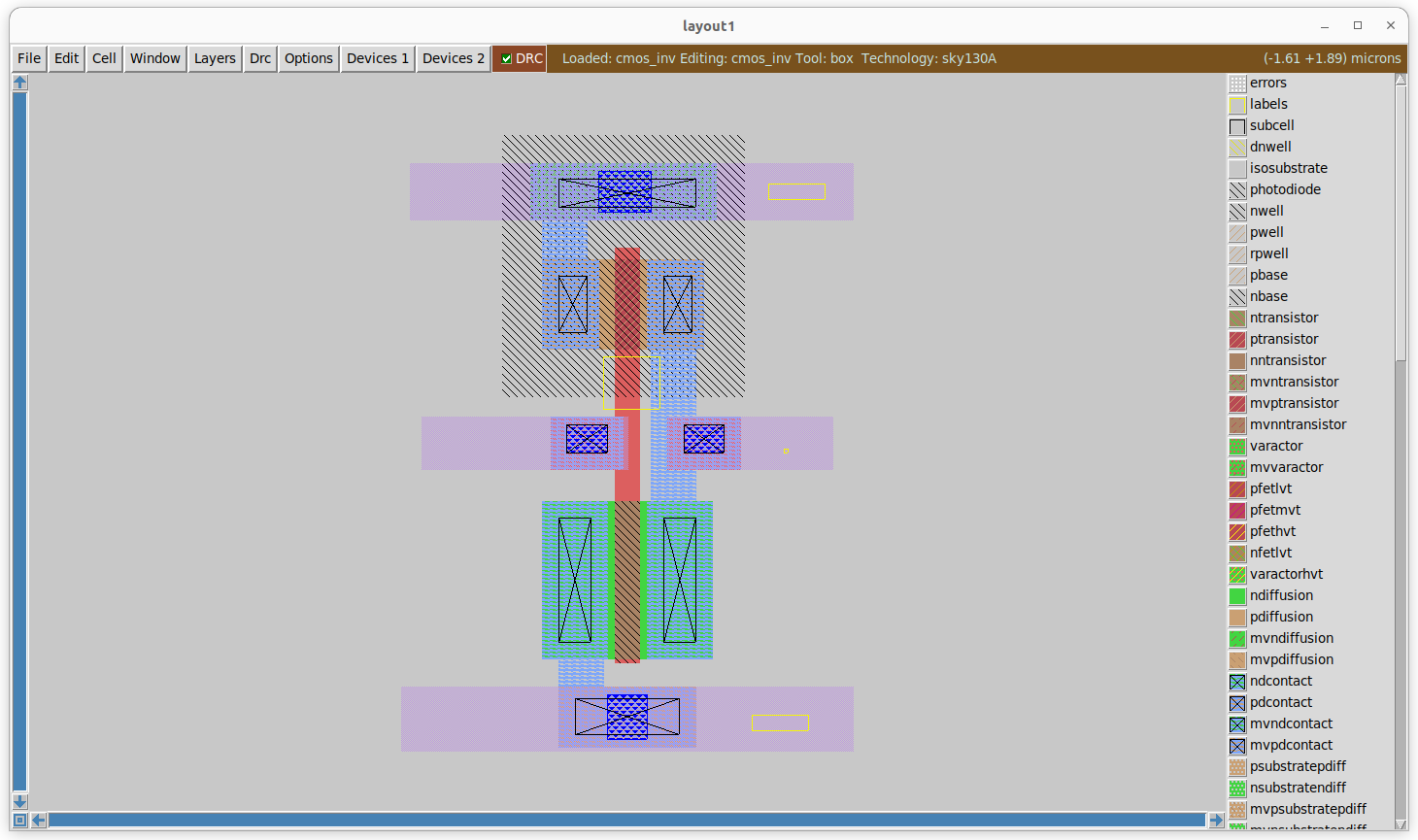 CMos Inverter sky130
